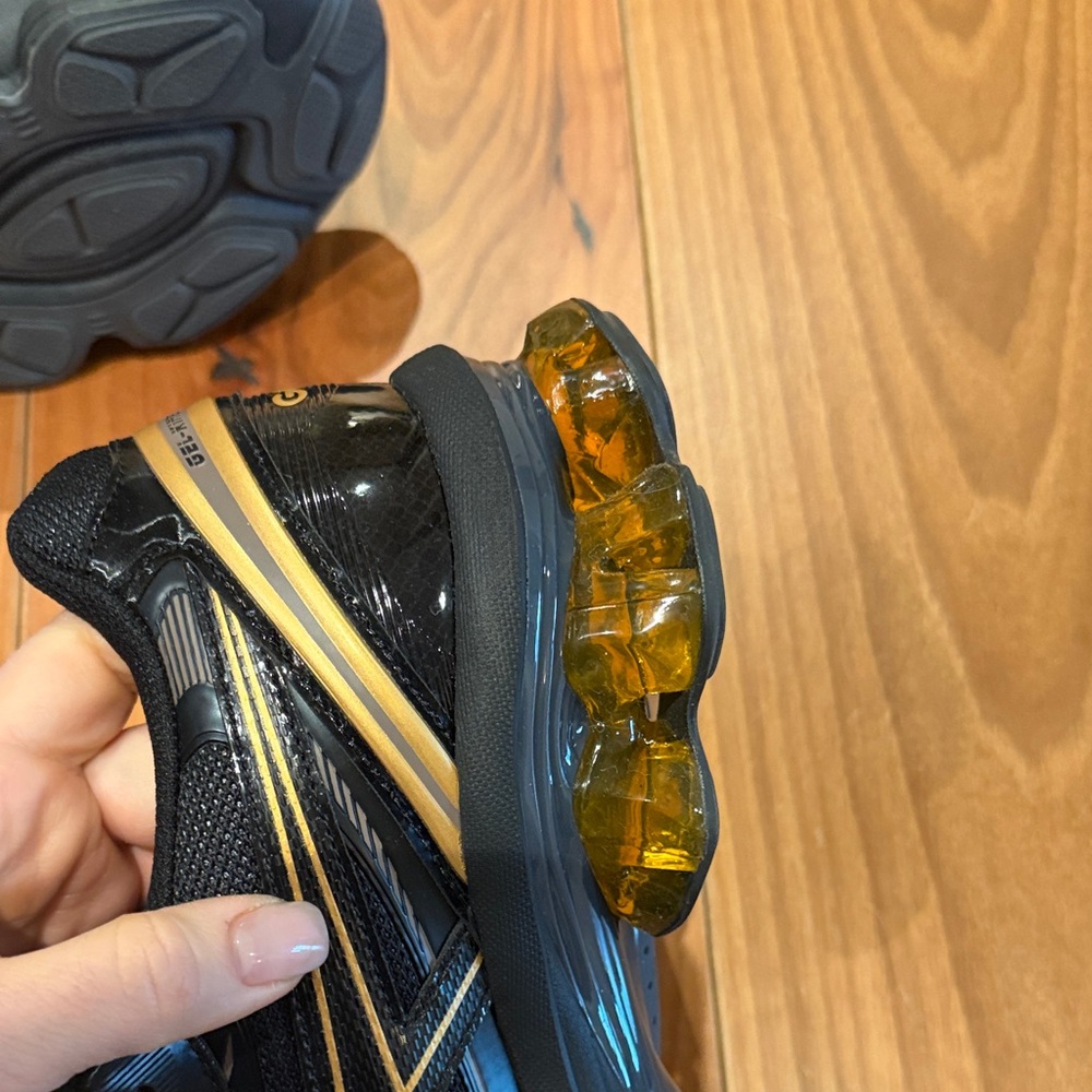 ASICS Men's Black and Gold Athletic Shoes - Picture 8 of 10